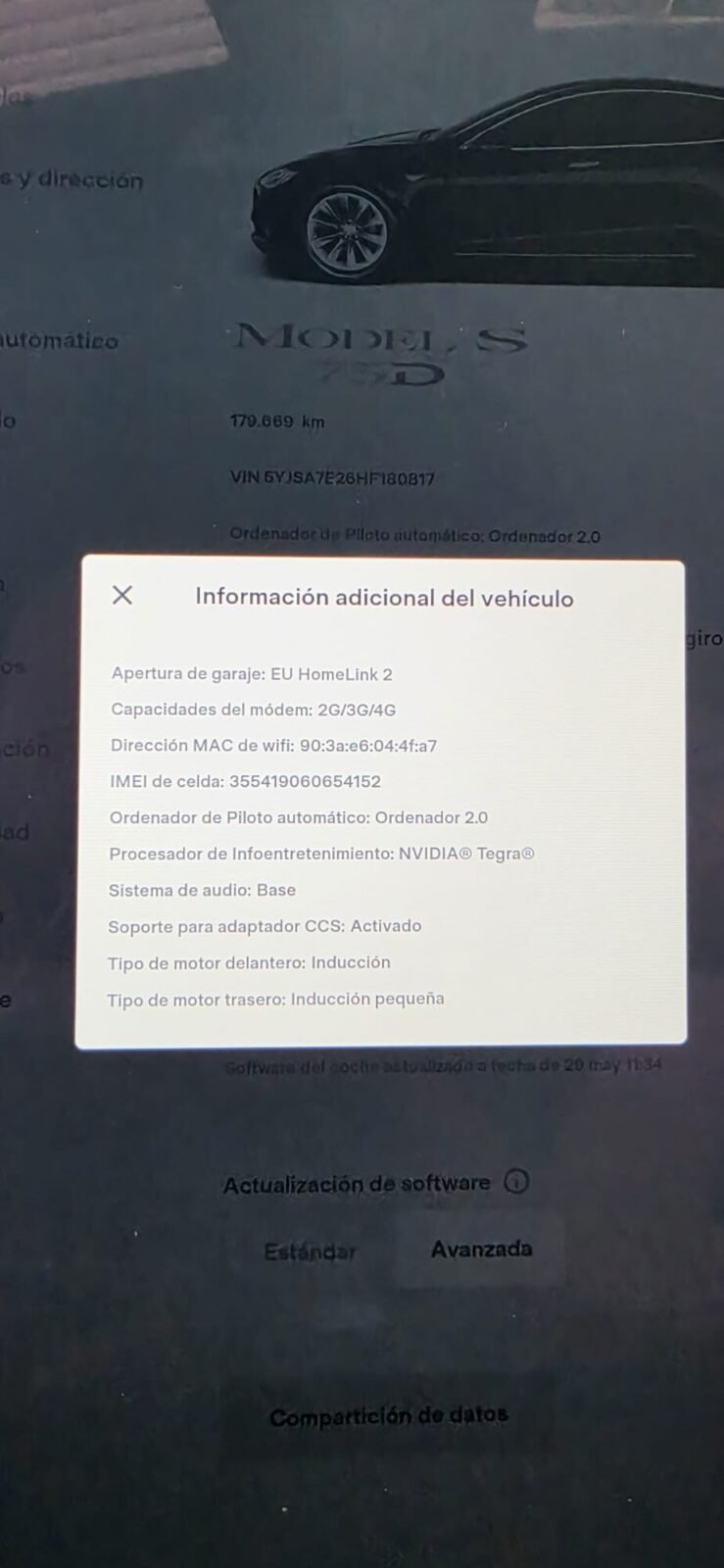 TESLA model S S75D