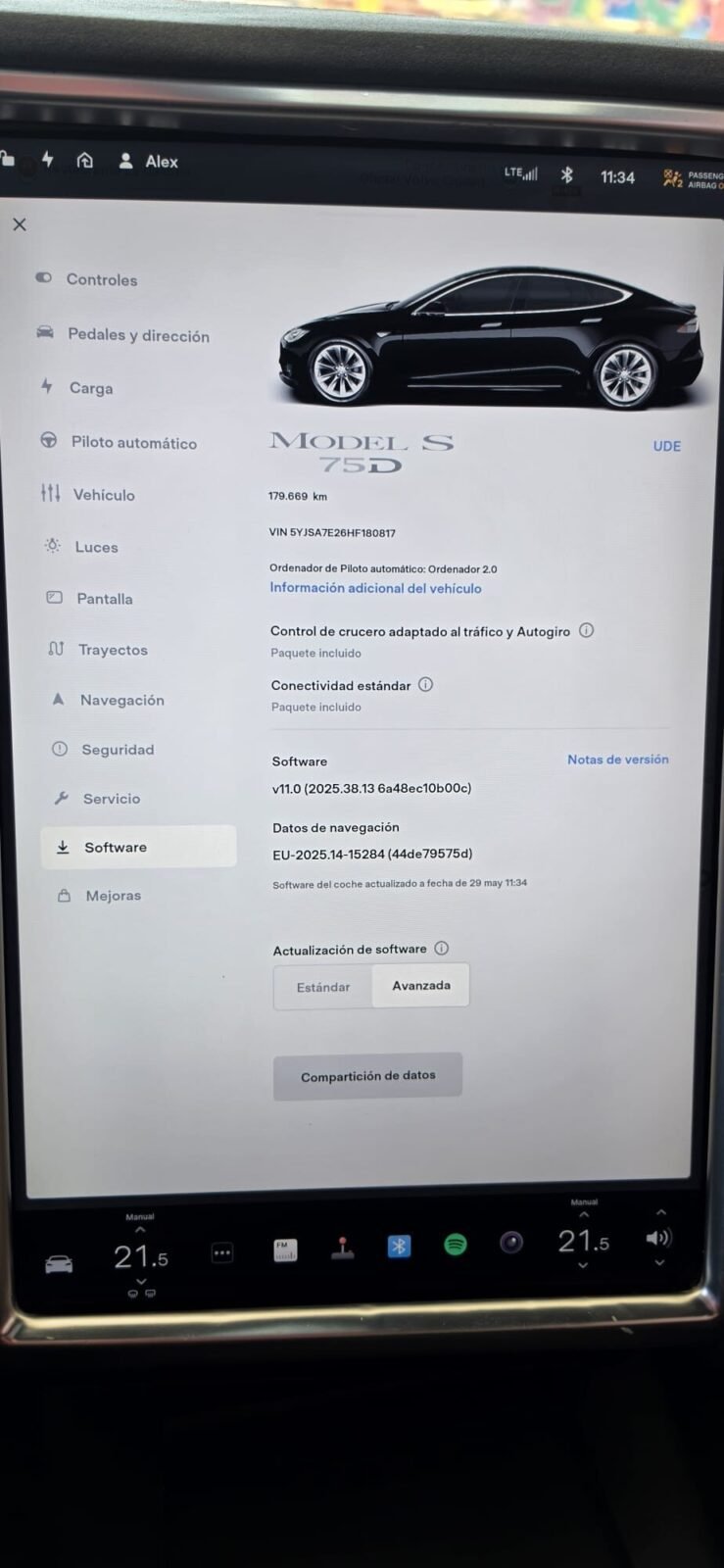 TESLA model S S75D